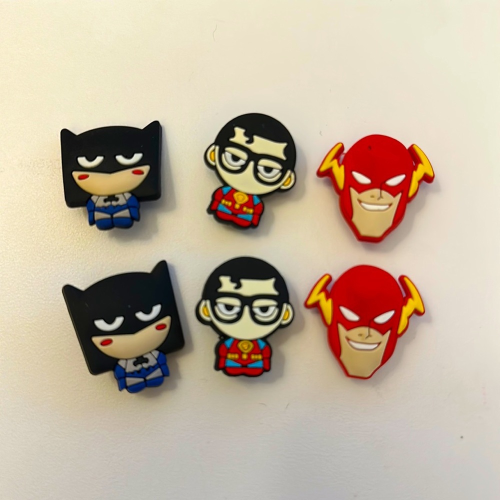 Comic DC Batman Superman Flash croc charms
